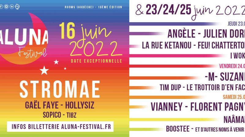 Festival Aluna 2022 : De nouveaux noms