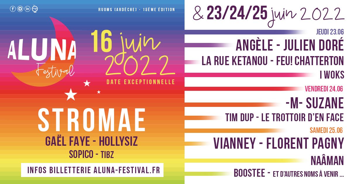 Festival Aluna 2022 : De nouveaux noms