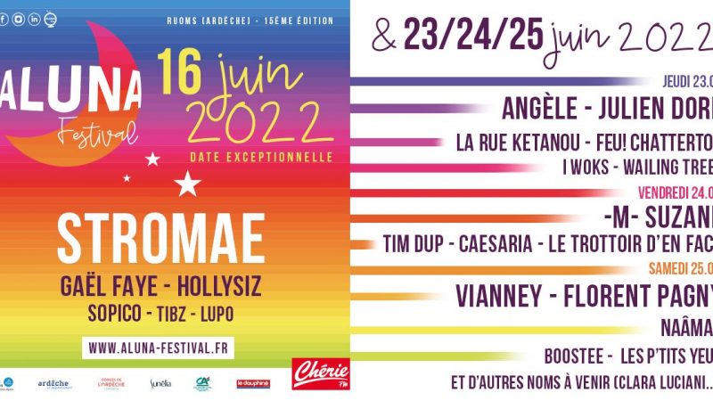 Ardèche Aluna Festival 2022 : Nouveaux noms