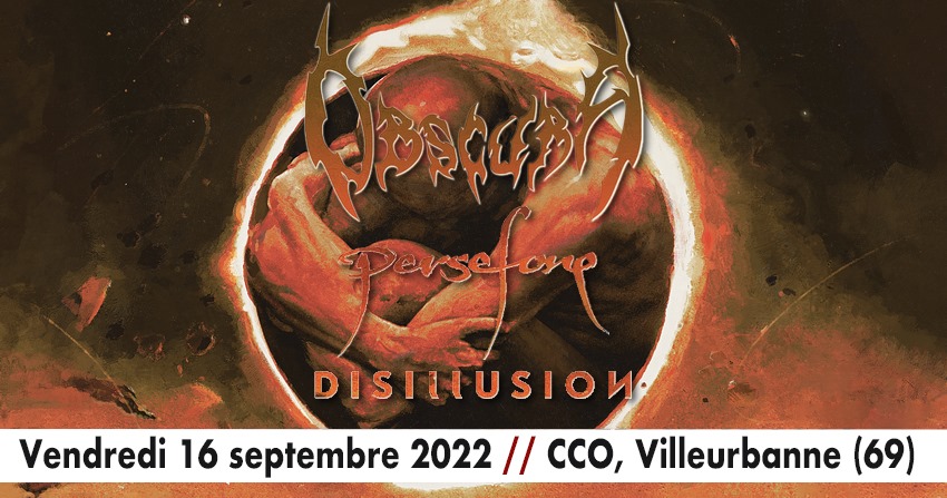 OBSCURA+PERSEFONE+DISILLUSION (16 septembre 2022 au CCO)