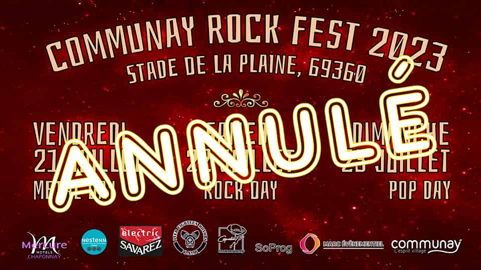 ANNULÉ ! – Programmation du Communay Rock Fest 2023