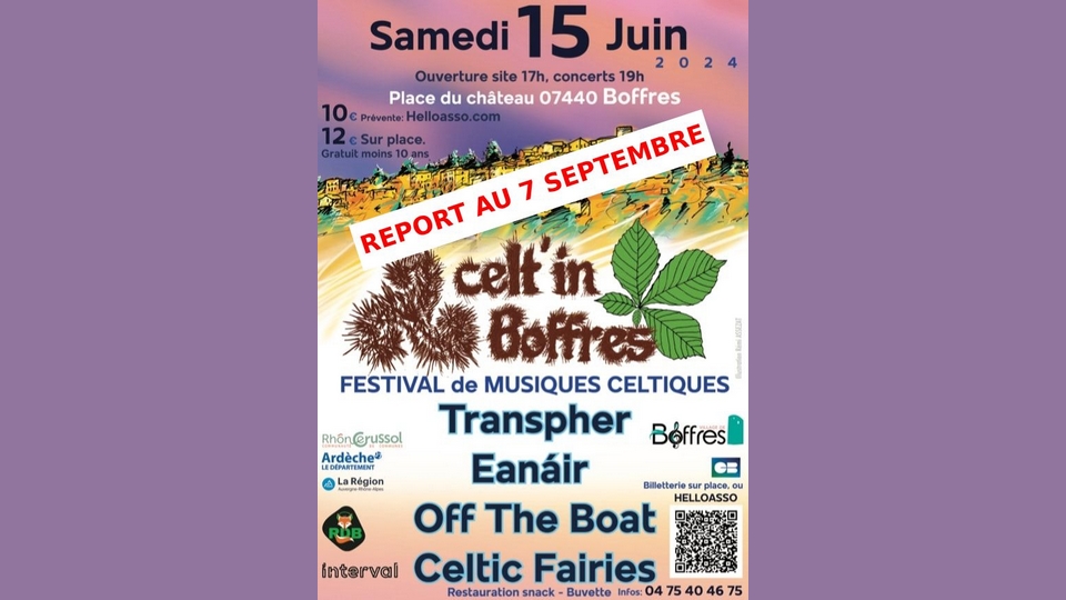 Festival Celt’In Boffres 2024 : on reporte !
